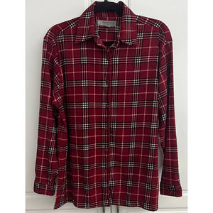 Chandler Hill Collections Women's Button Up Red Plaid Shirt/Jacket Size M
